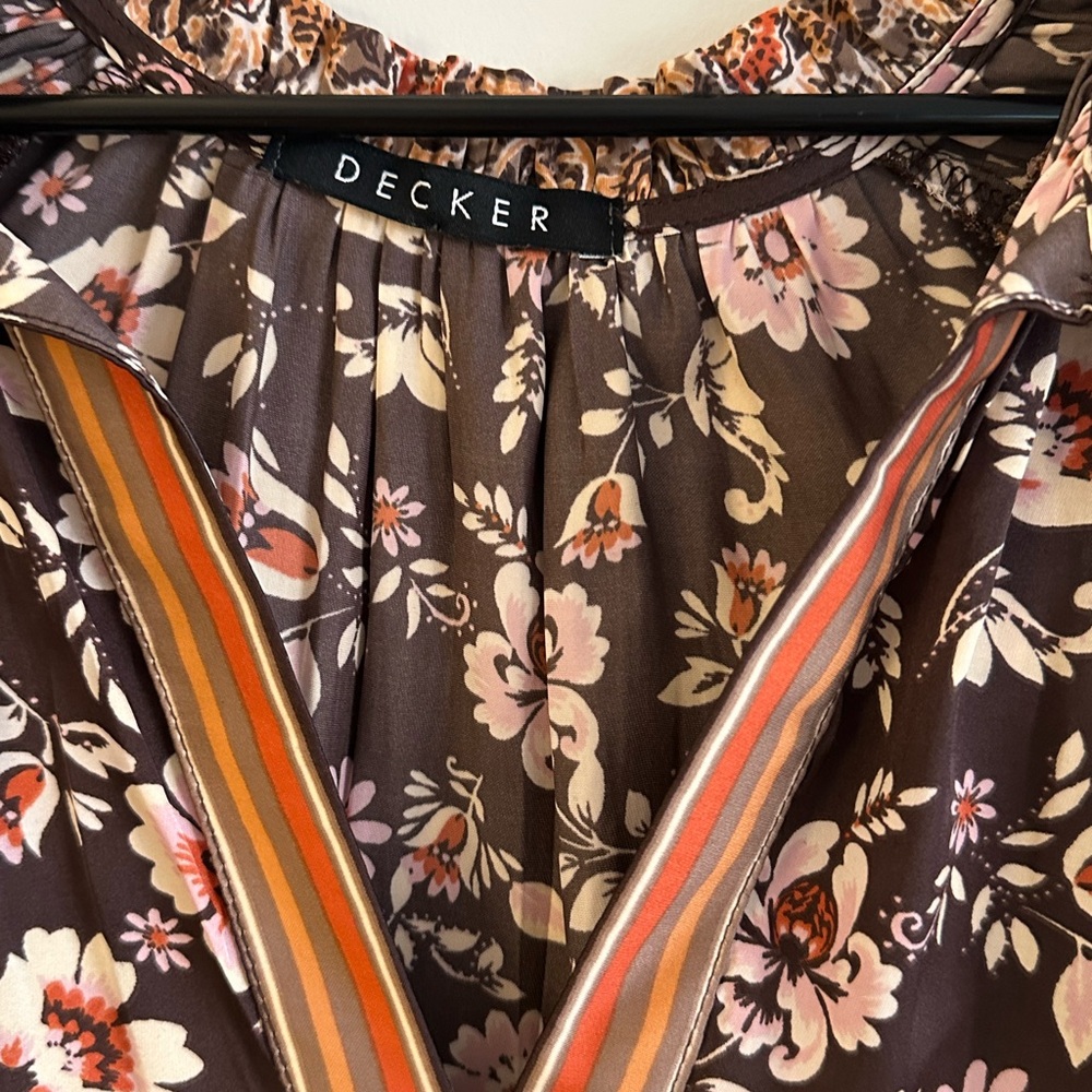 Brown floral blouse
